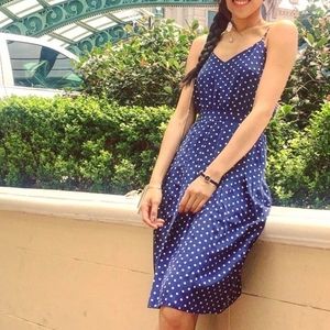 JCrew silk polkadot dress 00 xxs EUC